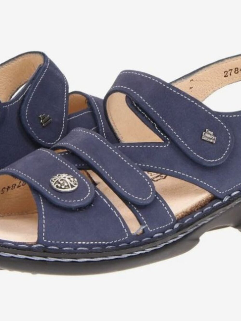 Finn Comfort Gomera Soft Navy Blue Sz 40 or 9/9.5